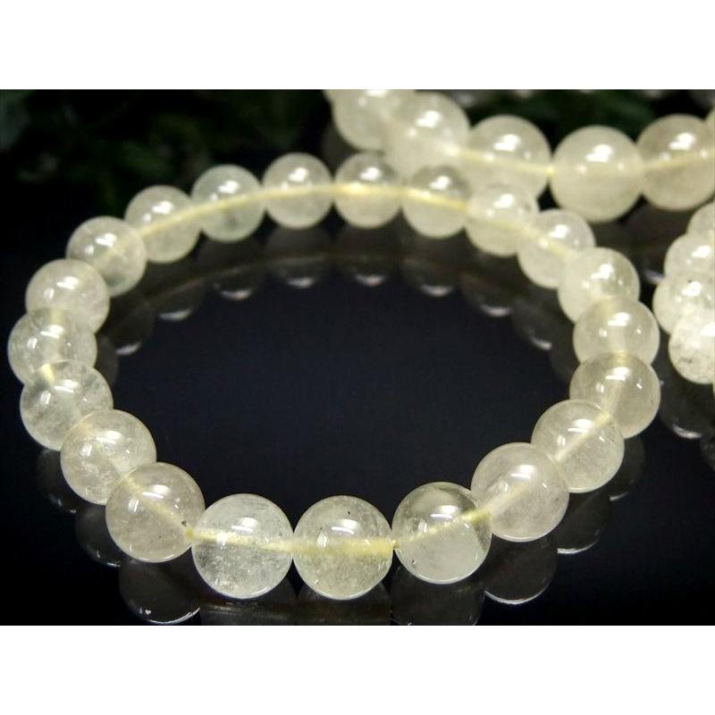 ナチュラルタイプ リビアングラス ブレスレット 約12mm-12.5mm×17珠 