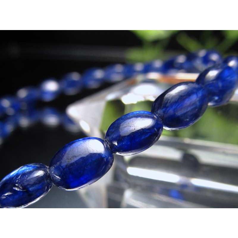 4A ぷっくりタンブル型 サファイア タンブル ブレスレット 幅約5mm×7mm