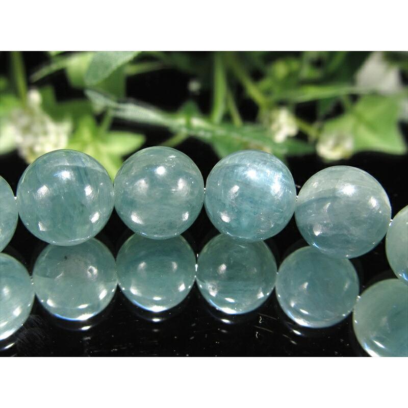 希少 天然グリーンカラー AA グリーンカイヤナイト 藍晶石 ブレスレット 9.5mm-10mm×21珠 流れるシラー効果 美しい多層結晶の輝き 勇気を与える石 一点物_3