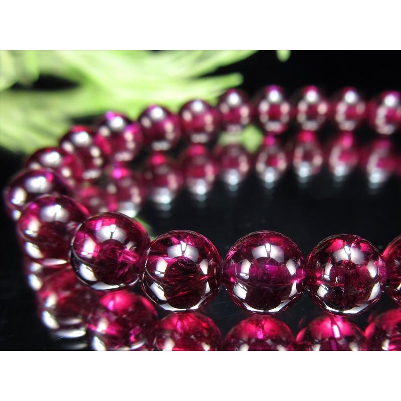 4A 美しいワインレッドパープル ロードライトガーネット ブレスレット