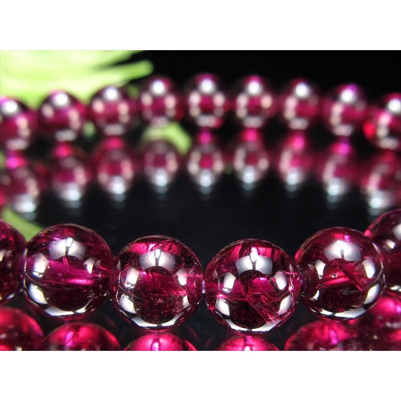 4A 美しいワインレッドパープル ロードライトガーネット ブレスレット