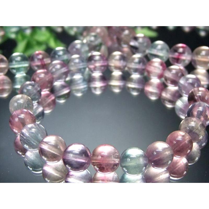 ブレスレット】ピンクフローライト3A 約12〜12.5mm 希少カラー天然石