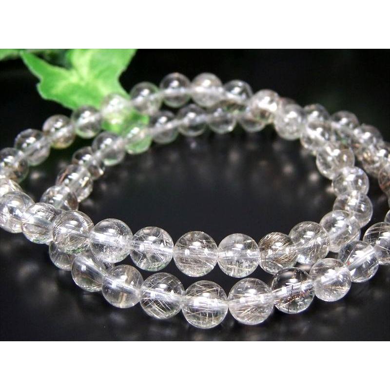 3A シルバールチルクォーツ ブレスレット 5.5mm×33珠前後 金運