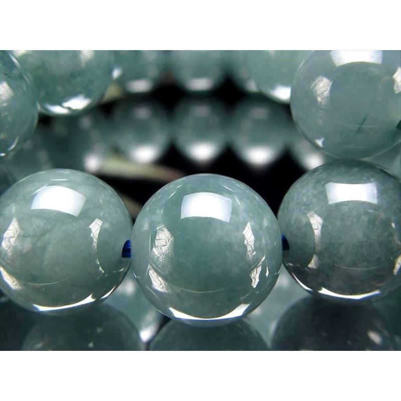 コスパ良好 世界三大翡翠産地 3A ブルーグリーンジェイド 翡翠 ブレスレット 10mm×20珠前後 優艶なグアテマラブルー 瑞々しい上品な質感 グアテマラ産の画像