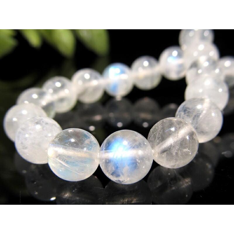 5A ロイヤルブルー ムーンストーン ブレスレット 約6.5mm×30珠 美麗  