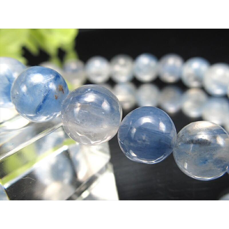 2A+ 美麗シラー カイヤナイト シリカ ブレスレット 8.5mm-9mm×23珠 藍  