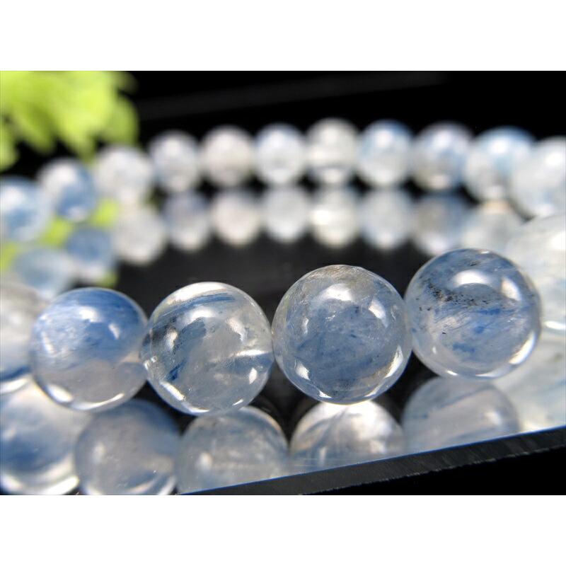 2A+ 美麗シラー カイヤナイト シリカ ブレスレット 8.5mm-9mm×23珠 藍