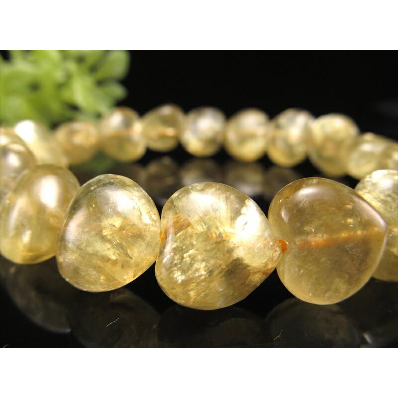 ゴールデンマイカ（フロゴパイト）ハート型 ブレスレット 13mm-14mm×18 