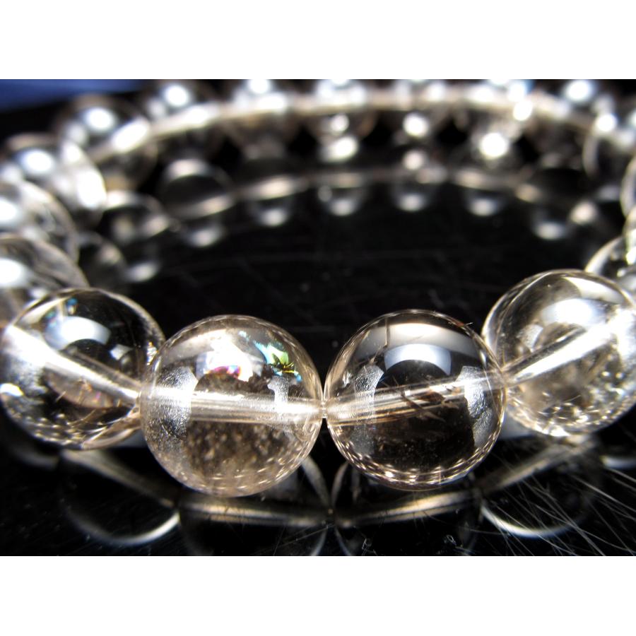 美麗な虹色の輝き アイリス スモーキー レムリアンシード ブレスレット