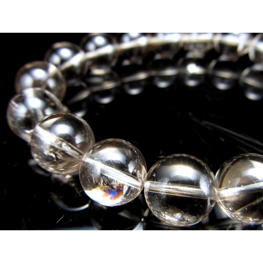 美麗な虹色の輝き アイリス スモーキー レムリアンシード ブレスレット