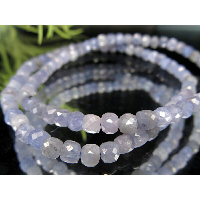 タンザナイト キューブカット ブレスレット 幅約4mm-4.5mm 合わせやすいシンプルデザイン 12月の誕生石 意識を高次元に高め、成功に導いてくれる石 | ブランド登録なし | 04