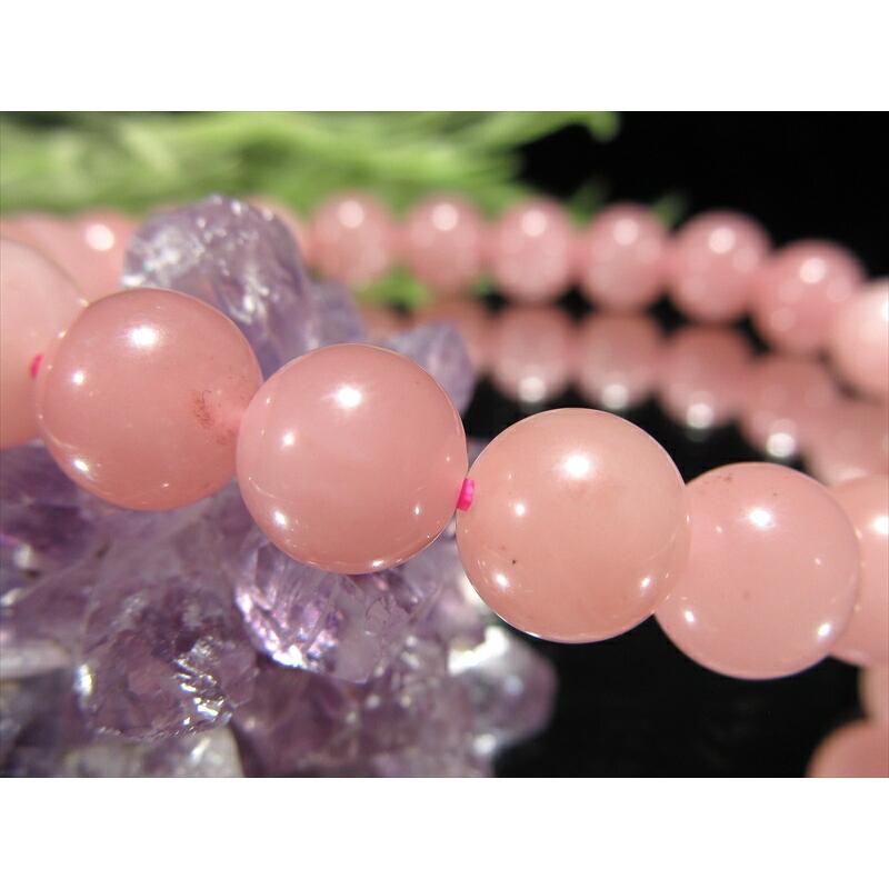 3A 濃いめタイプ グァバクォーツ 天然ピンククォーツ ブレスレット 8mm 