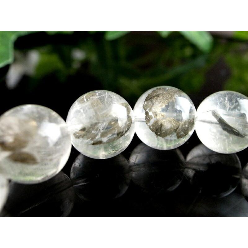 4A マーカサイトインクォーツ 白鉄鉱入り水晶 ブレスレット 10mm×19珠 