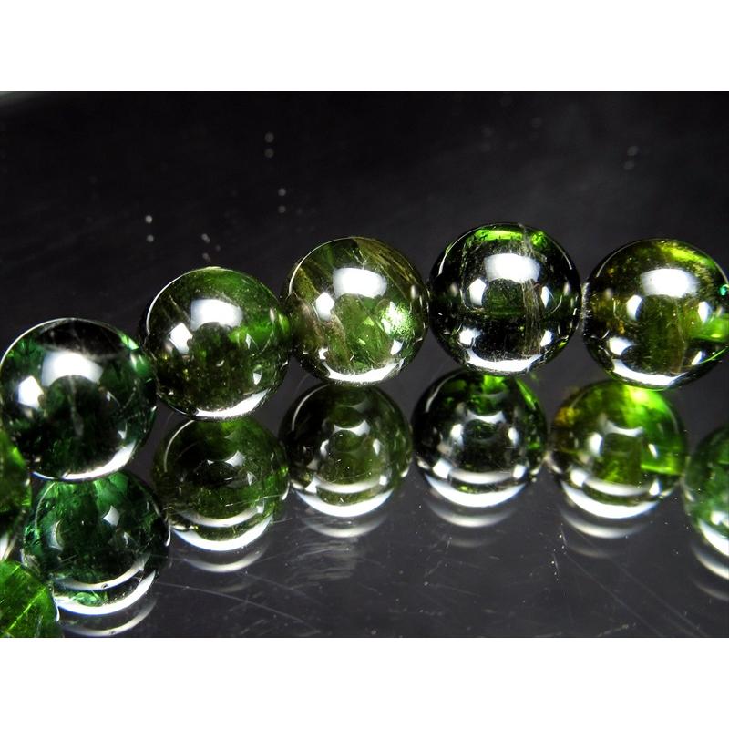 ８ミリ　グリーントルマリンブレスレット グリーン トルマリン ブレスレット 8mm-8.5mm×23珠 電気石 10月誕生石