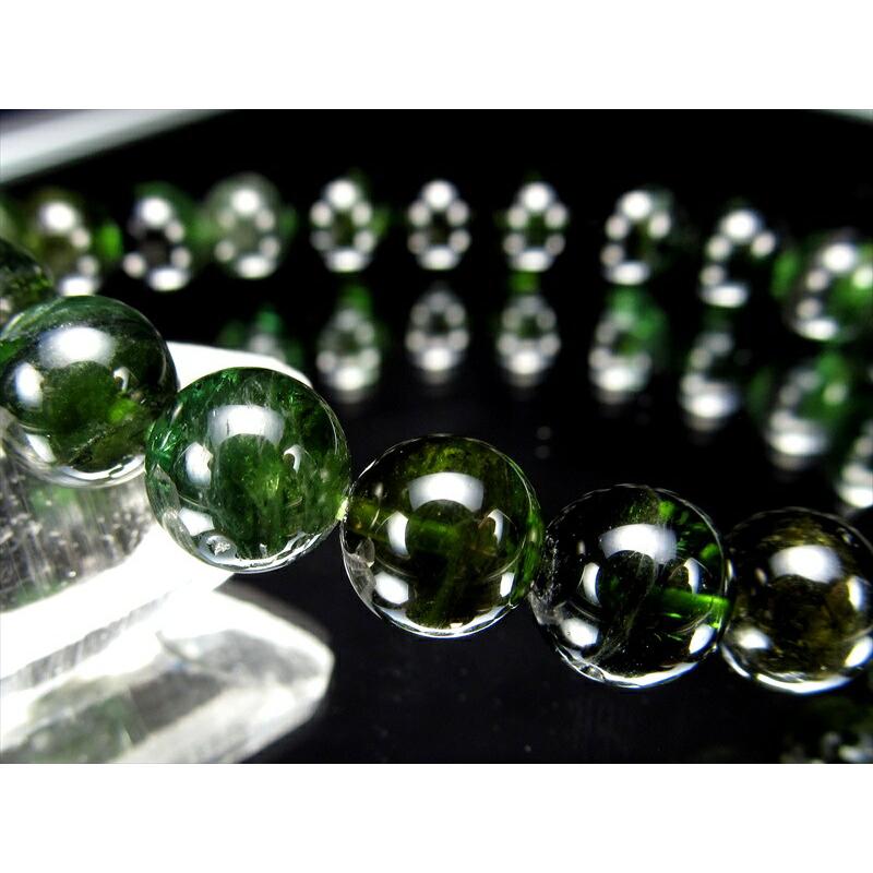 グリーン トルマリン ブレスレット 8mm-8.5mm×23珠 電気石 10月誕生石