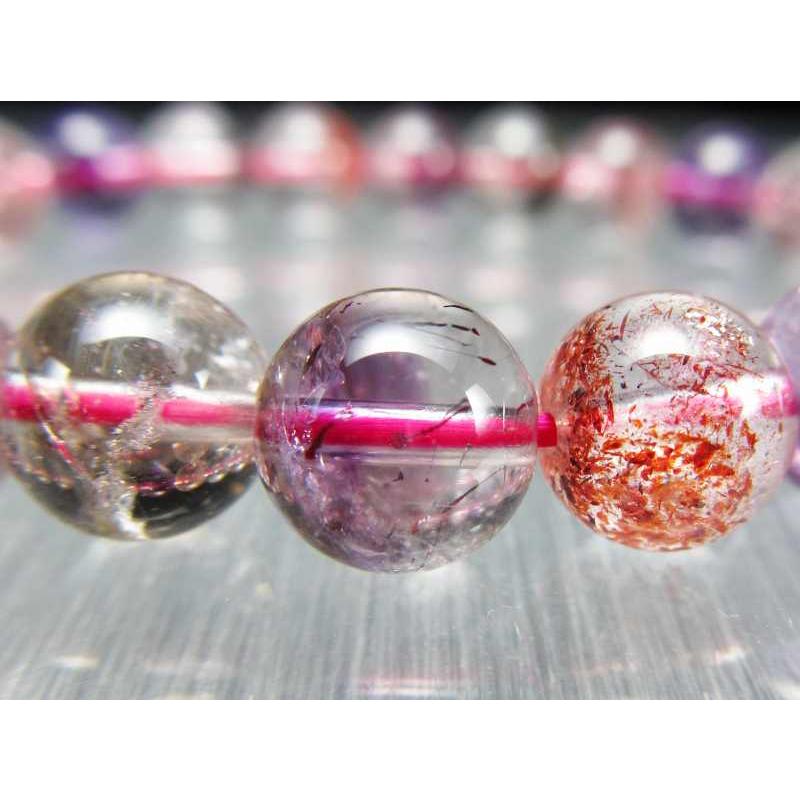 超レア全珠グリーンダブルファントムクォーツ11ミリ宝石鑑別書付き天然石