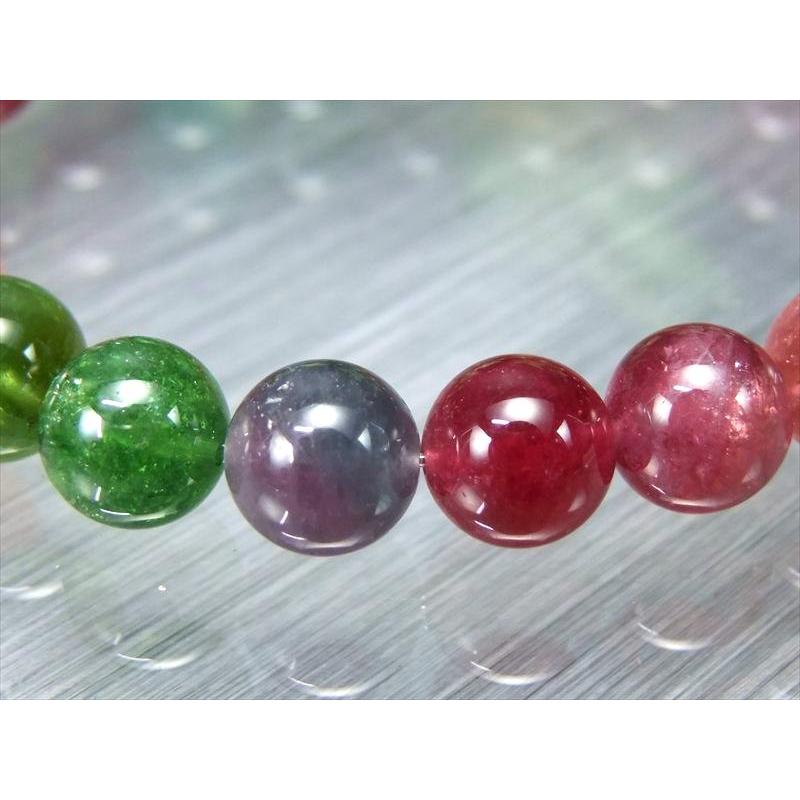 奇跡を起こす7色揃い S級 MIXカラー トルマリン ブレスレット 8.5mm