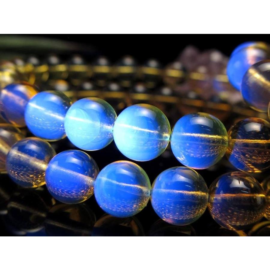 希少メキシコ産 3A+ ブルーアンバー ブレスレット 6mm-6.5mm×30珠前後 青に煌めくブルーアンバー 貴重な天然琥珀 メキシコ産 パワーストーン 天然石 | ブランド登録なし | 03