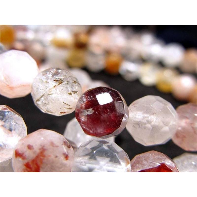 MIXカラーカットタイプ マニカランクォーツカットブレスレット 約6mm-6.5mm×31珠前後 パワースポットの最高峰ヒマラヤ山脈 ギャランティカード付き | ブランド登録なし | 06