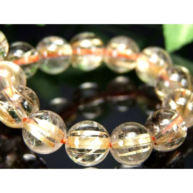 板状タイチン針多め 4A タイチン ゴールドルチル ブレスレット 8mm-8.5 