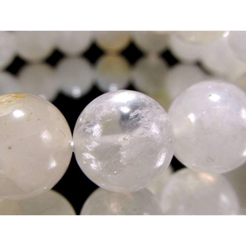 証明書付属 静岡水晶 ブレスレット 8mm-8.5mm×24珠前後 純白の美と透明