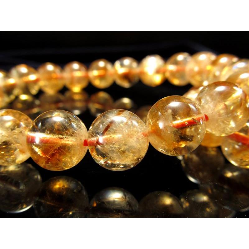 3A レインボーシトリン ブレスレット 9.5mm-10mm×20珠前後 きらきら