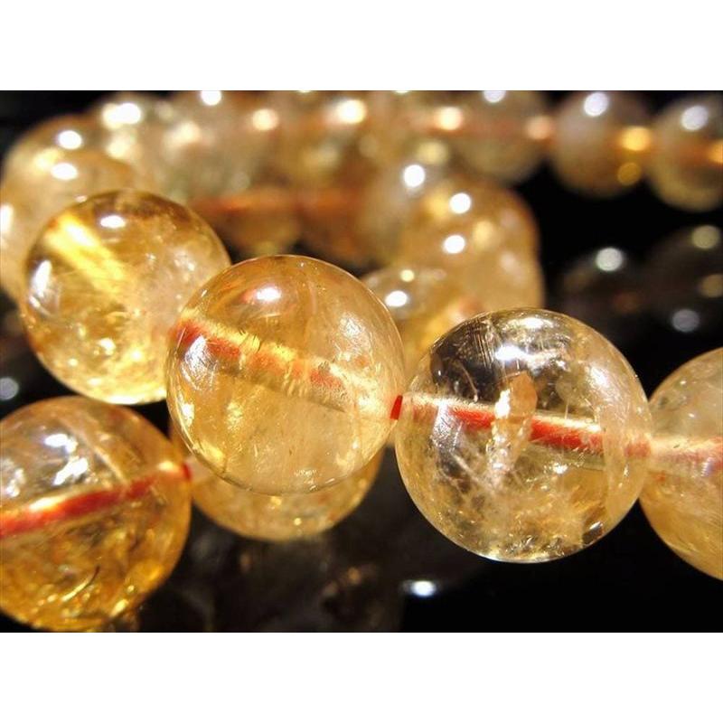鮮やかな黄金色 シトリン 黄水晶 ブレスレット 7mm-7.5mm×26珠前後 中には虹入りも 11月の誕生石 幸福の守護石 ブラジル産 パワーストーン 天然石 | ブランド登録なし | 02
