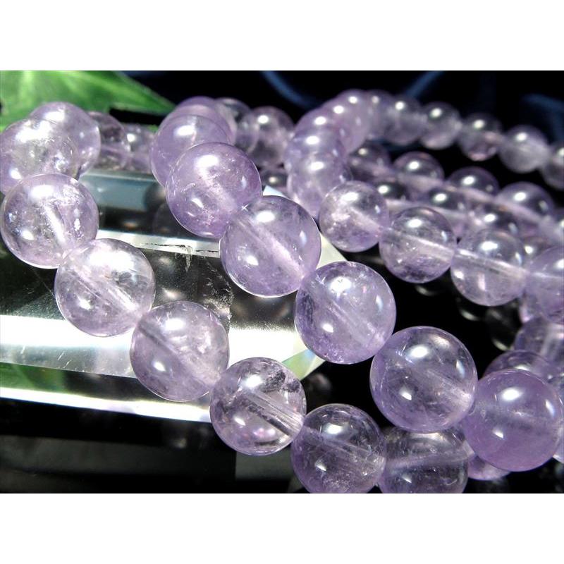 【 新品・天然石 】 ラベンダーフローライト 2A ラベンダーフローライト 蛍石 ブレスレット 10.5mm-11mm×19珠前後