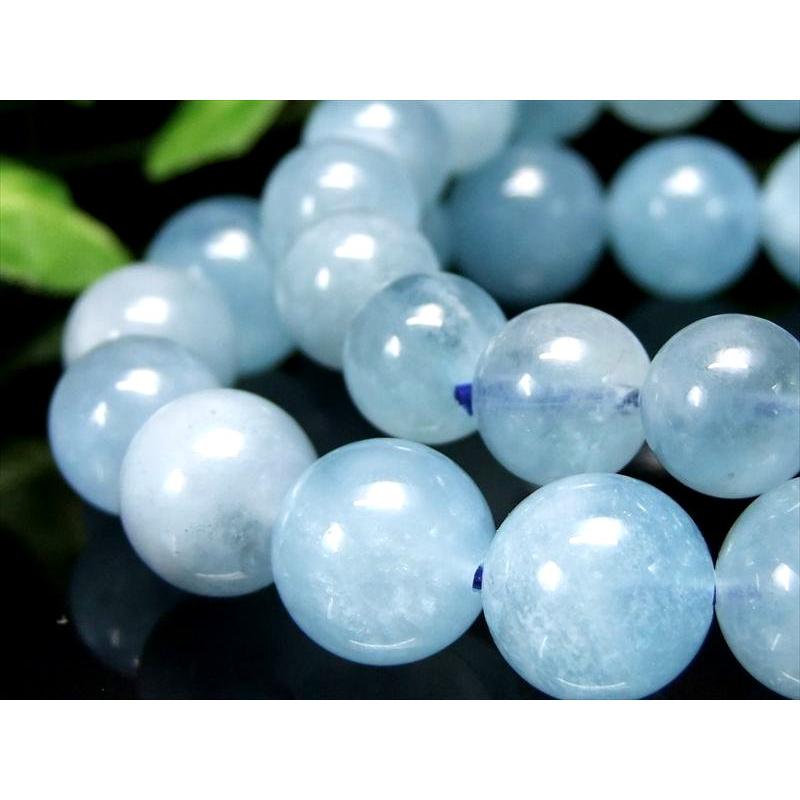 雲間からのぞく青空 AA アクアマリン ブレスレット 9.5mm-10mm
