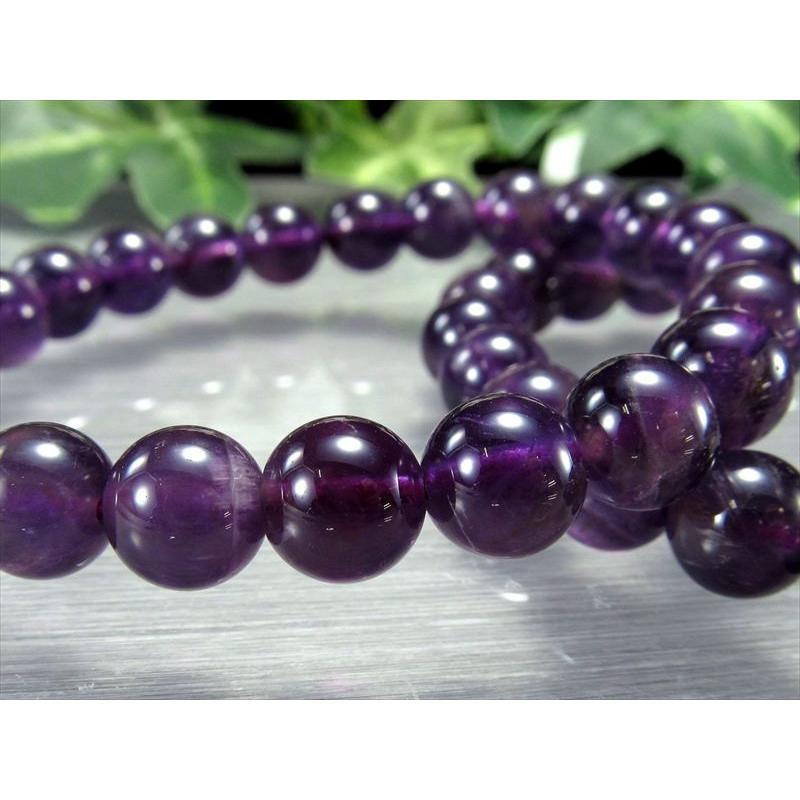 大特価 濃アメジスト ブレスレット 約8mm珠 内径16cm-16.5cm 2月の誕生石 ブラジル産 パワーストーン bl-s パワーストーン 天然石 | ブランド登録なし | 02