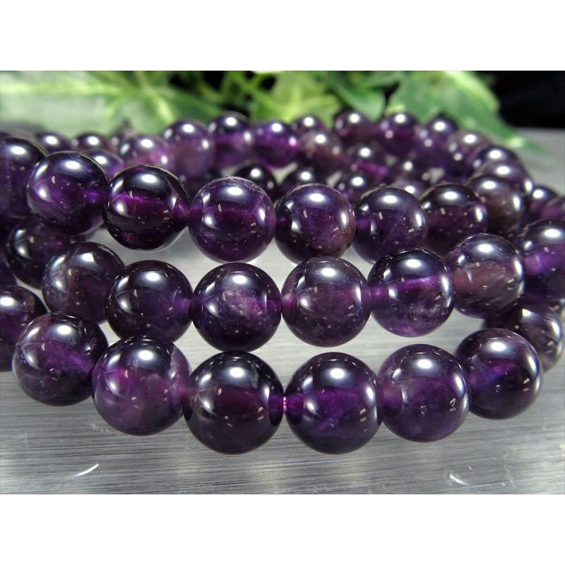 大特価 濃アメジスト ブレスレット 約8mm珠 内径16cm-16.5cm 2月の誕生石 ブラジル産 パワーストーン bl-s パワーストーン 天然石 | ブランド登録なし | 04