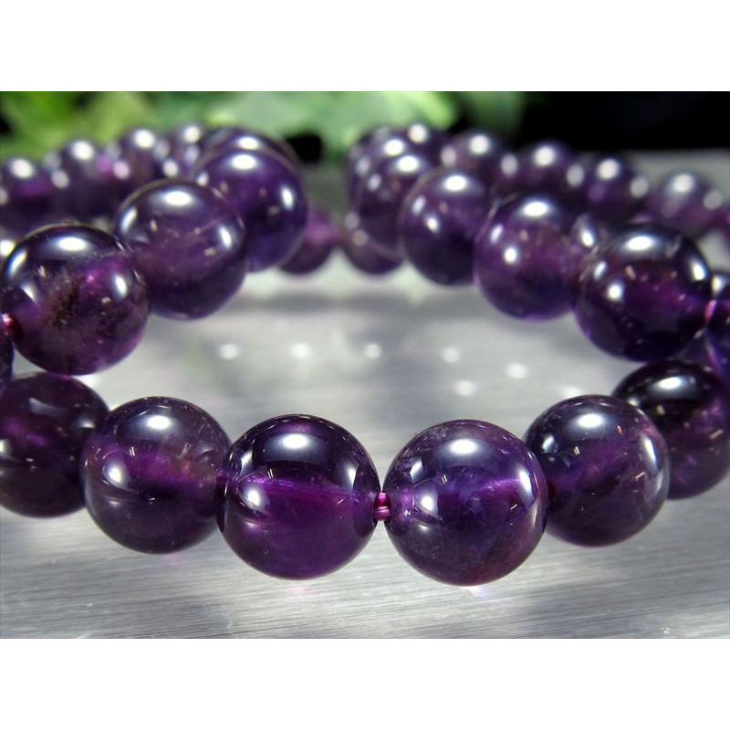 大特価 濃アメジスト ブレスレット 約6mm珠 内径17cm-17.5cm 2月の誕生石 ブラジル産 パワーストーン bl-s パワーストーン 天然石 | ブランド登録なし | 01