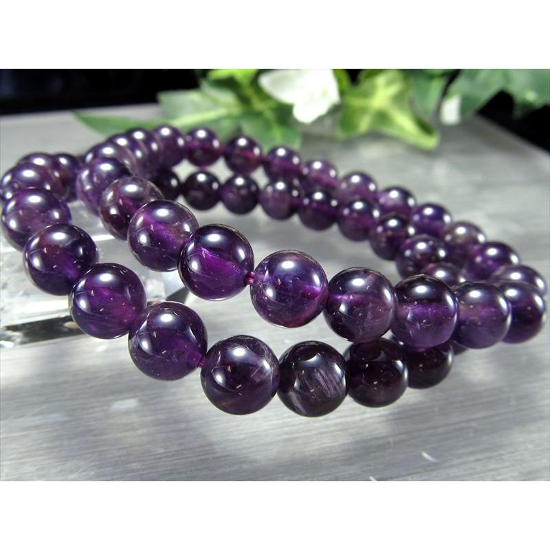 大特価 濃アメジスト ブレスレット 約6mm珠 内径17cm-17.5cm 2月の誕生石 ブラジル産 パワーストーン bl-s パワーストーン 天然石 | ブランド登録なし | 06