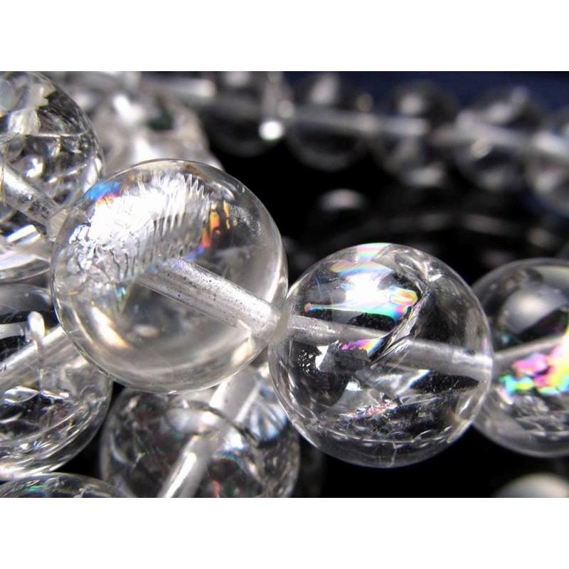 透明感抜群 アイリスクォーツ ブレスレット 10.5mm-11mm×19珠前後 高