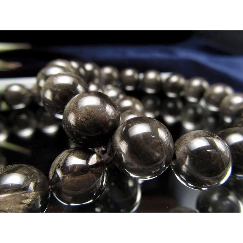 ブレーデッドクォーツ ブレスレット 9mm-9.5mm×21珠前後 希少 曇天水晶  