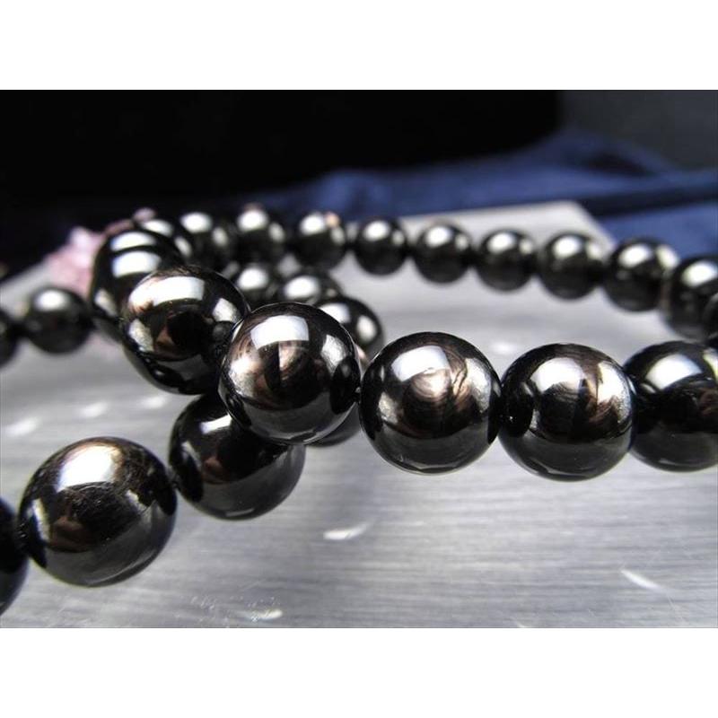 ハイパーシーン11mmブレスレット 高品質◇金属光沢 ハイパーシーン(紫蘇輝石) 11mm ブレスレット 【動画