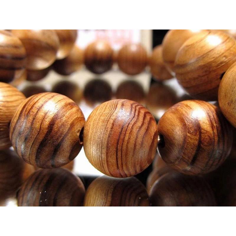 正規品 世界銘木協会 伊勢神宮御山杉大貴珠 ブレスレット 10.5mm-11mm×20珠前後 本物の証明 個体識別番号記載 国産天然木使用 証明書付属 伊勢神宮 内宮産の画像
