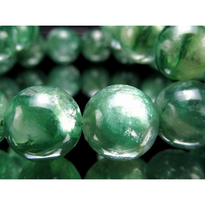 グリーンマイカ ブレスレット 約9mm-9.5mm×21珠前後 瑞々しい