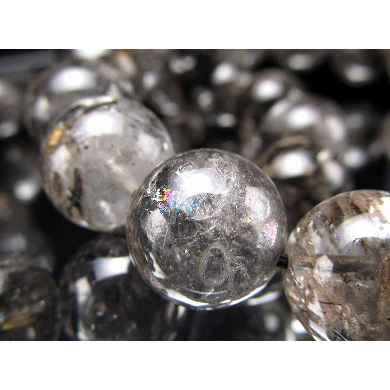 AA ブラックエレスチャルクォーツ ブレスレット 13mm-13.5mm×16