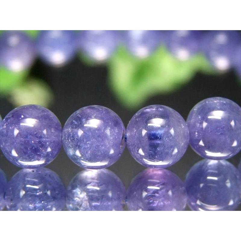 店頭展示中 5A タンザナイト ブルーゾイサイト ブレスレット 8mm-8.5mm×23珠 均一な濃色ブルーカラー 人生を良い方向へと導く石 12月の誕生石 1点物の画像