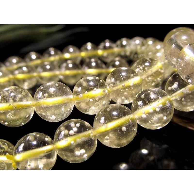 稀少 クリストバライト内包 リビアングラス ブレスレット 8.5mm