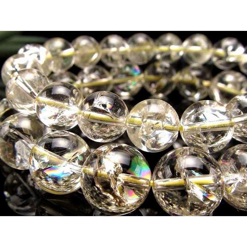 クリアタイプ アイリス レモンクォーツ ブレスレット 10.5mm-11mm×19珠