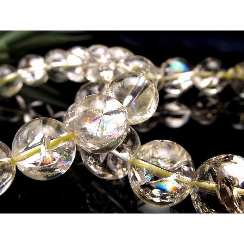 クリアタイプ アイリス レモンクォーツ ブレスレット 10mm-10.5mm×20珠
