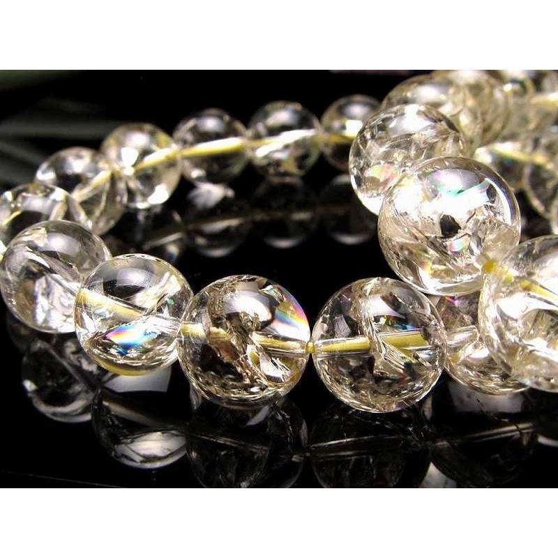 クリアタイプ アイリス レモンクォーツ ブレスレット 10.5mm-11mm×19珠
