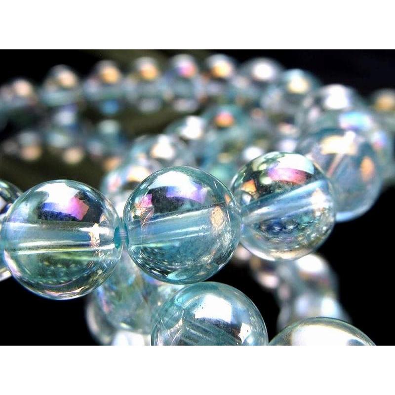 ミントグリーンオーラ ブレスレット 約8.5mm×23珠前後 自然と科学の