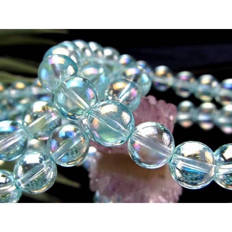 ミントグリーンオーラ ブレスレット 約8.5mm×23珠前後 自然と科学の