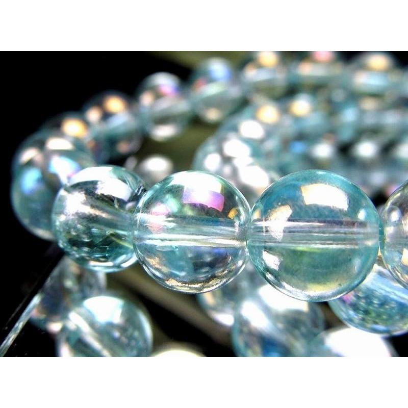 ミントグリーンオーラ ブレスレット 約8.5mm×23珠前後 自然と科学の