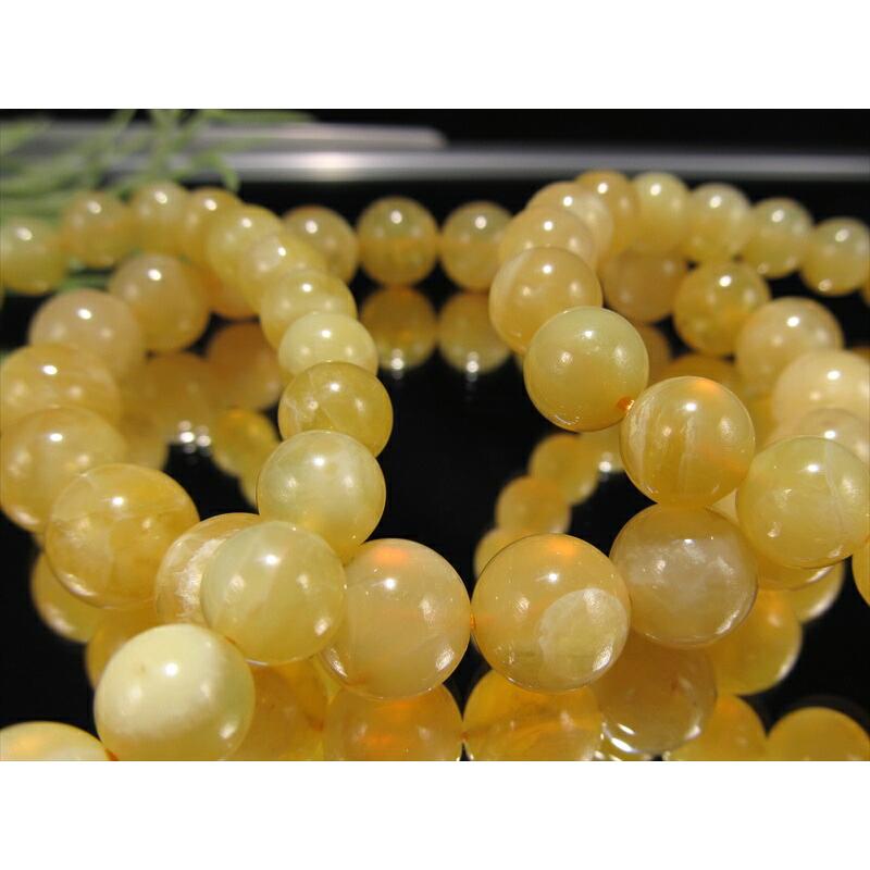 イエローカルサイト ブレスレット 7.5mm-8mm×25珠前後 可愛らしい