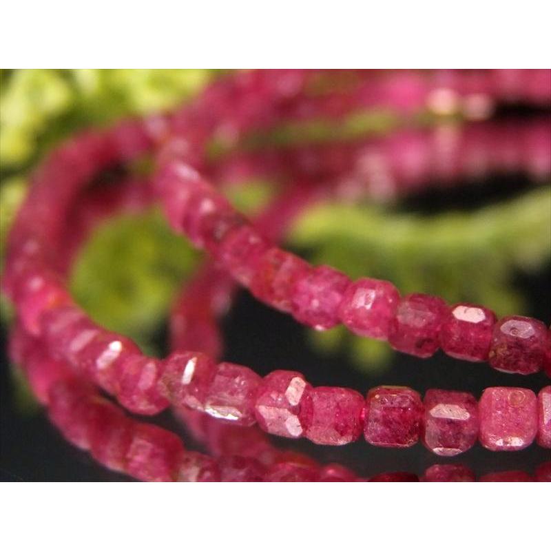 ルビーミラーカットブレスレット 極上多面カット 4A ルビー 紅玉 ミラーボールカット ブレスレット 7mm