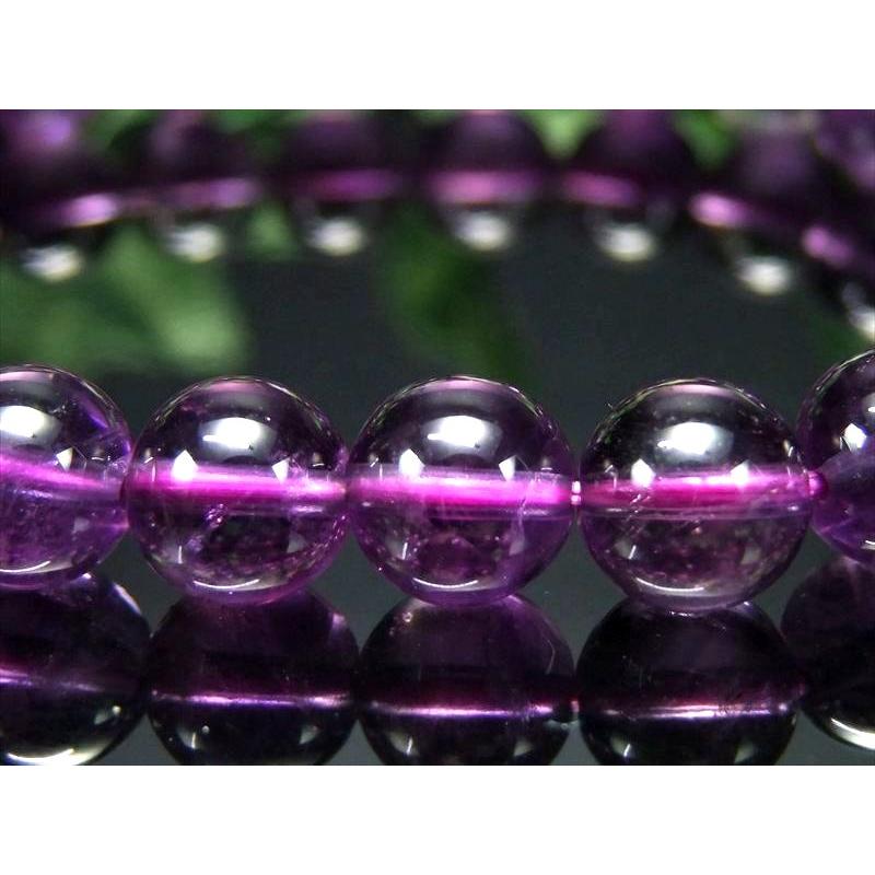 ＼アメジスト祭／ 艶やか ディープパープル 3A アメジスト 紫水晶 ブレスレット 約10mm-10.5mm×19珠前後 お買い得価格 愛の守護石の画像
